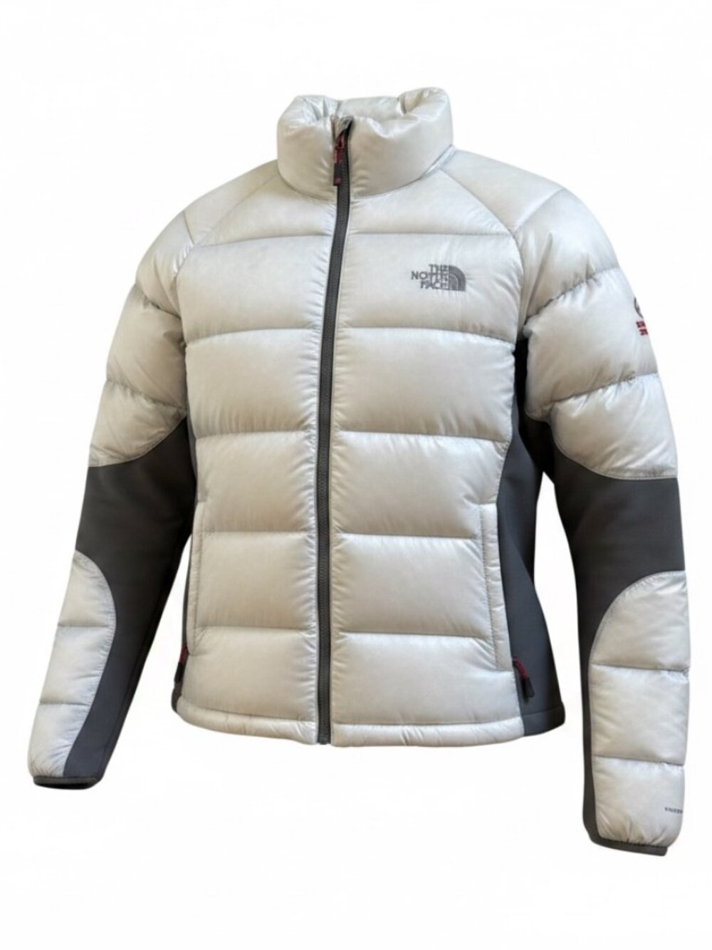 The North Face 800 Fill Down Summit Series Jacket - Size Medium - White/Grey